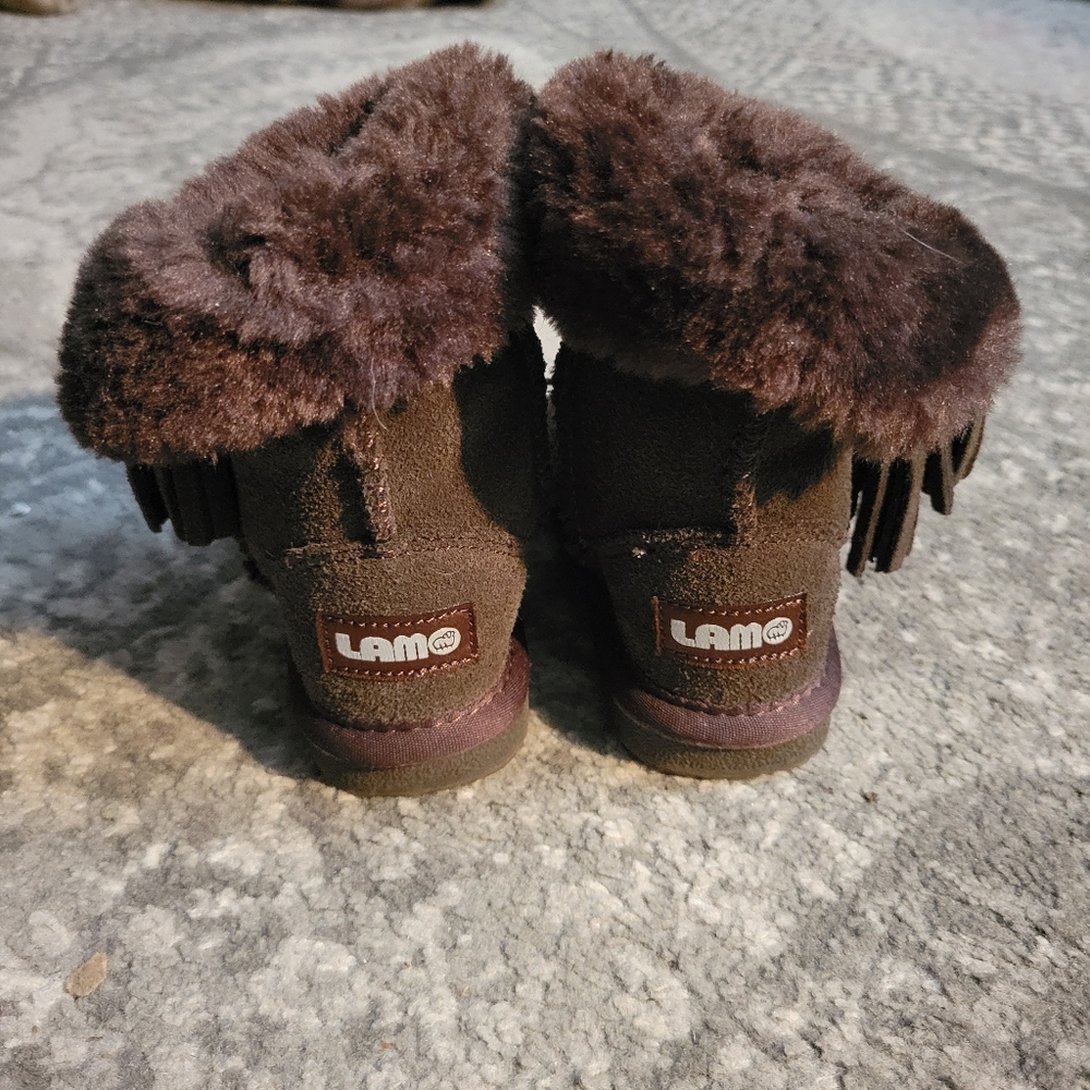 Lamo Apres Chocolate Tassel Kids Boot Size 7 - Picture 4 of 11